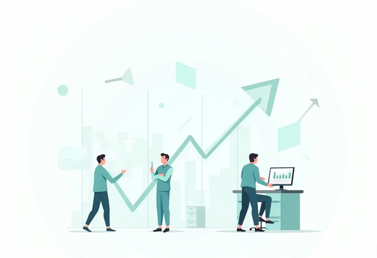 Finance professional analyzing data